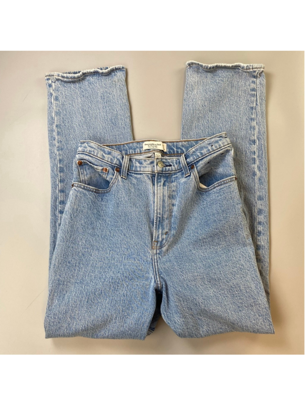 Abercrombie & Fitch Jeans 29 Blue 90s Straight Ultra High Rise Curve Love Scandi